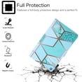 thumbnail image 3 of Allytech Galaxy Tab A7 10.4" Case 2020 SM-T500 T505 T507, Premium PU Leather Slim Fit Shockproof Multiple Viewing Angles Stand Flip Cover for Samsung Galaxy Tab A7 10.4-inch, Green Grid, 3 of 6