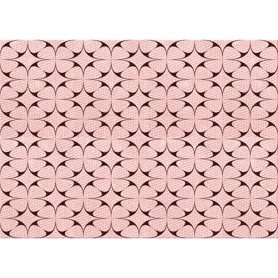 Ahgly Company Indoor Rectangle Patterned Pink Bubble Gum Pink Area Rugs, 5' x 8'