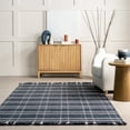 thumbnail image 4 of nuLOOM Loretta Plaid Wool Fringe Area Rug, 5' x 8', Blue, 4 of 9