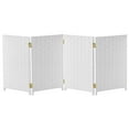 thumbnail image 3 of Red Lantern 2 ft. Short Woven Fiber Folding Screen - White - 4 Panel, 3 of 7
