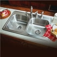 thumbnail image 3 of Houzer Glowtone 33 in Stainless Steel Topmount 4-hole 50/50 Double Bowl 9 in Deep Kitchen Sink - 3322-9BS4-1, 3 of 8
