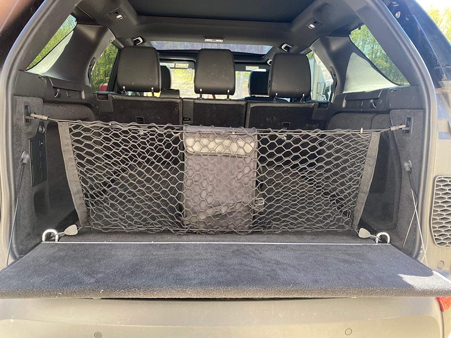 Worth-Mats Envelope Style Trunk Cargo Net Mesh Storage Organizer for Land Rover Discovery Sport 