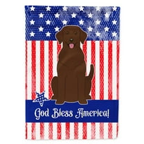 Caroline's Treasures BB3051CHF Patriotic USA Chocolate Labrador Flag Canvas House Size , Large, multicolor