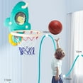 thumbnail image 2 of 1 Set Basketball Stand Toys Multiple Playing Ways Stable Hand-eye Coordination Height Adjustment Anti-falling Entertainment ABS Rocket Design Basketball Shooting Toys Indoor, 2 of 10
