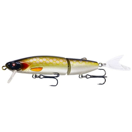 Bionic Hard Bait with Double Hooks 3D Fisheye Simulation Bass Fishing Lures 2-Jointed Swimbait Slow Sinking Lure Bait