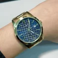 thumbnail image 3 of Reloj Hombre Casio Mtp-vd03g-2a Correa Acero Baño Iones Oro Correa Dorado Bisel Dorado Fondo Azul, 3 of 6