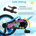 thumbnail image 5 of Costway 16 Inch Kids Bike with Training Wheels, Dual Hand & Coaster Brakes, Adjustable Seat Blue, 5 of 10