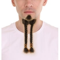 HPO Adult Men's Long Sparrow fake Goatee – Brown Human Hair Beard for Costume & Cosplay