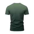 thumbnail image 6 of Men's Gradient V-Neck T-Shirt With Short Sleeve And Chest Pocket Featuring Tie Dye Casual Tee For Summer Spring Streetwear Outfits Gym Workout Red XXL, 6 of 9
