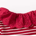 thumbnail image 3 of Newborn Onesies Dresses 0-3 Months Girls Ruffle Hem Tulle Striped Sweater Dress Long Sleeve Fall Casual Cute Baby Outfits Red 6 Months, 3 of 7