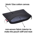 thumbnail image 3 of Aspire 6-Pack Canvas Pouches with Metal Ring, DIY Craft Storage Bags, 6 x 4 Inch - Black, 3 of 7
