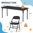 thumbnail image 2 of 5-Piece Kids Folding Table & Chairs Set – Toddler Activity Set with PU Leather Top, Foldable Design for Daycare, Classroom & Home (No Assembly Needed), 2 of 9