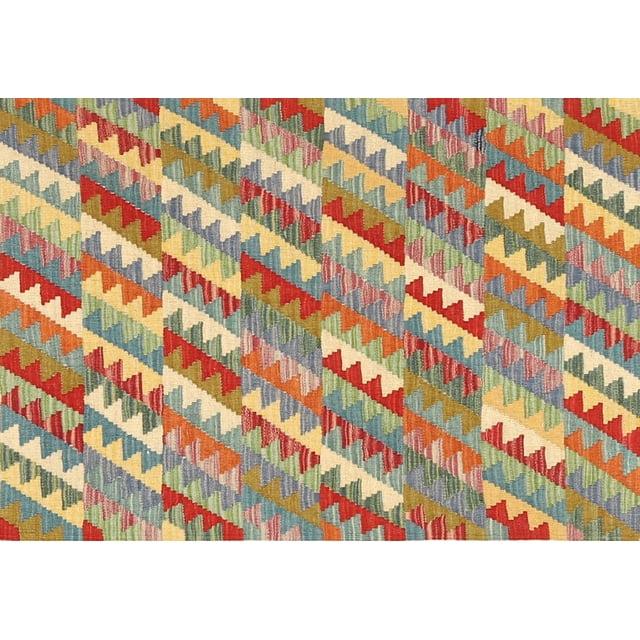 Ahgly Company Tapis d'Intérieur Rectangle Contemporain Brun Vert Sud-Ouest, 2' x 5'