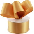 thumbnail image 1 of HAHDAXIA Gold Ribbon 2 Inch Double Face Satin Ribbon Thick Gold Ribbon for Wedding Bridal Bouquet Baby Shower Party Decorations - 25Yards, 1 of 5