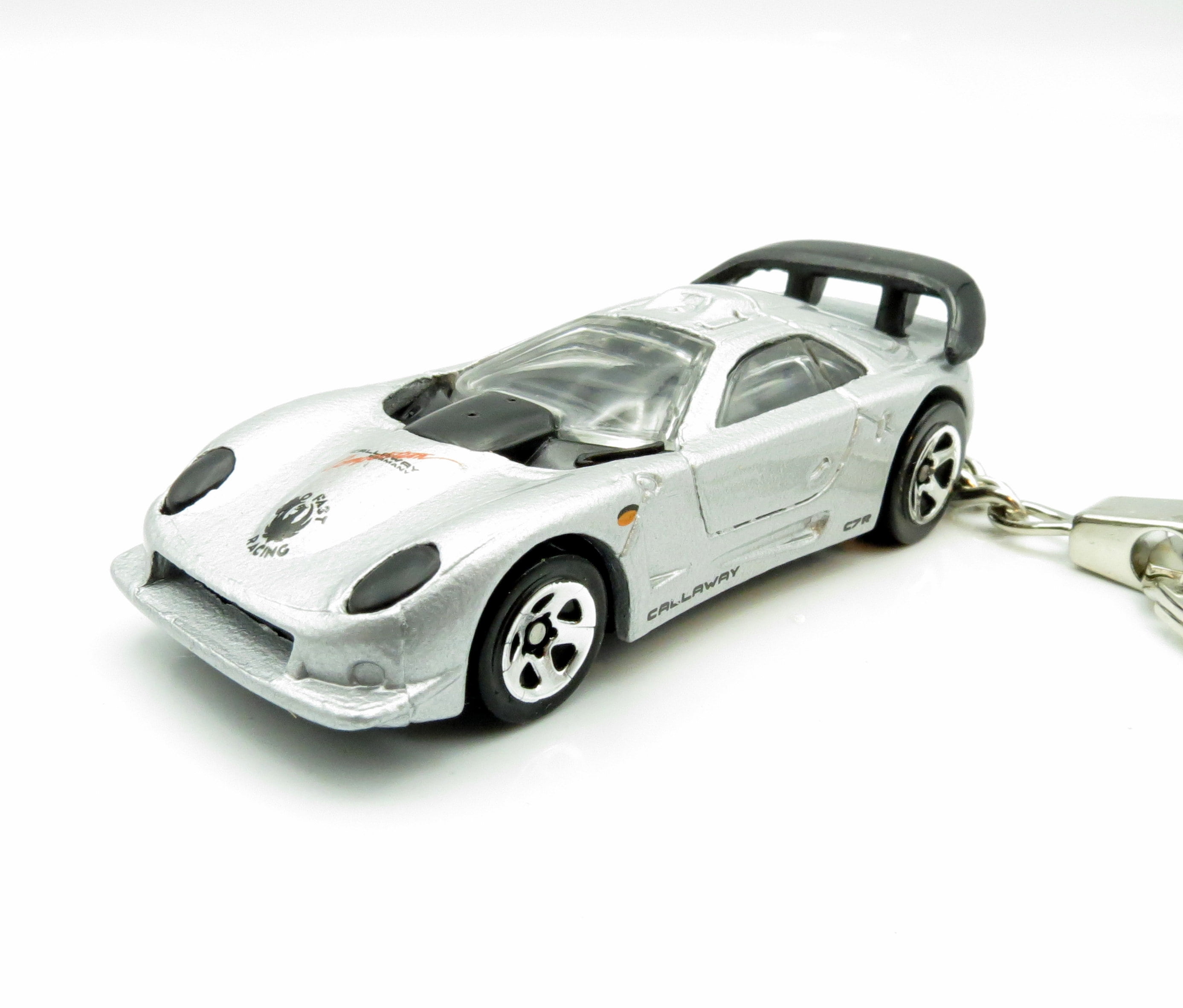 Keychain Calloway C-7 Silver Grey Car Rare Novelty 1:64 Diecast Key Ring