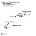 thumbnail image 3 of Juego de 2 Accesorios Para Baño Rubinett Acero Inoxidable Cromado Lujo, 3 of 4