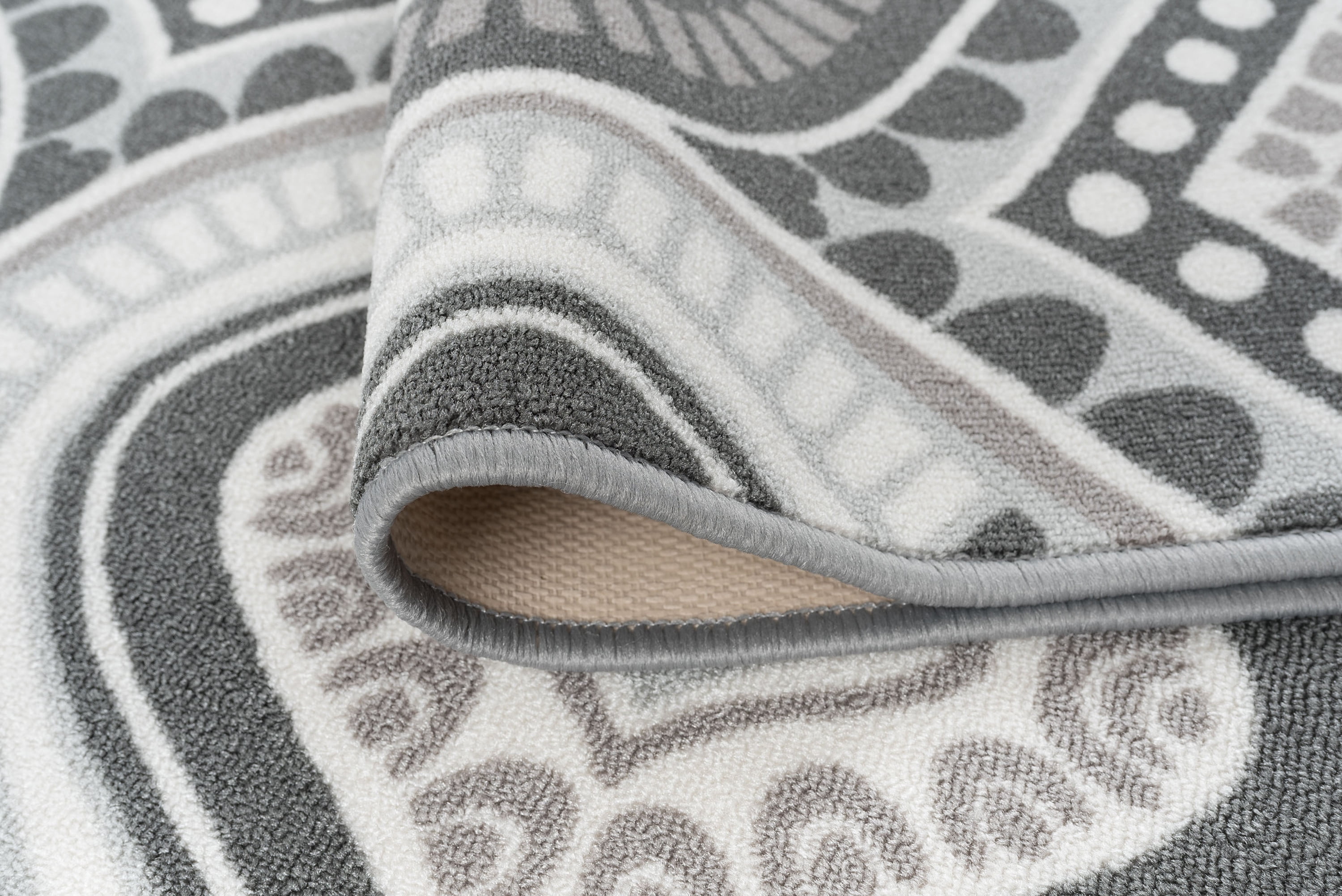Contemporary Area Rug (3-Piece Rug Set: (5' x 7', 20'' x 60'', 20'' x 32'')) Geometric Charcoal, Gray Indoor Set Easy to Clean
