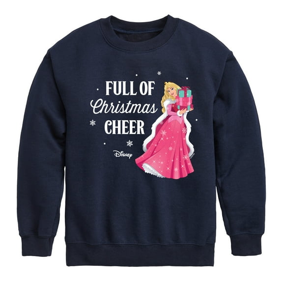 Disney Princess - Full Of Christmas Cheer Aurora - Youth Crew Fleece Sweatshirt