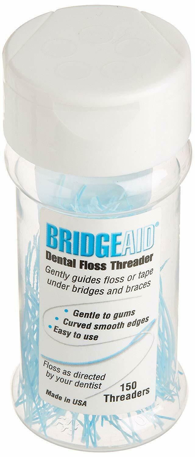 BridgeAid Dental Floss Threader Dispenser, 150 Threaders Each - Buy 5 ...