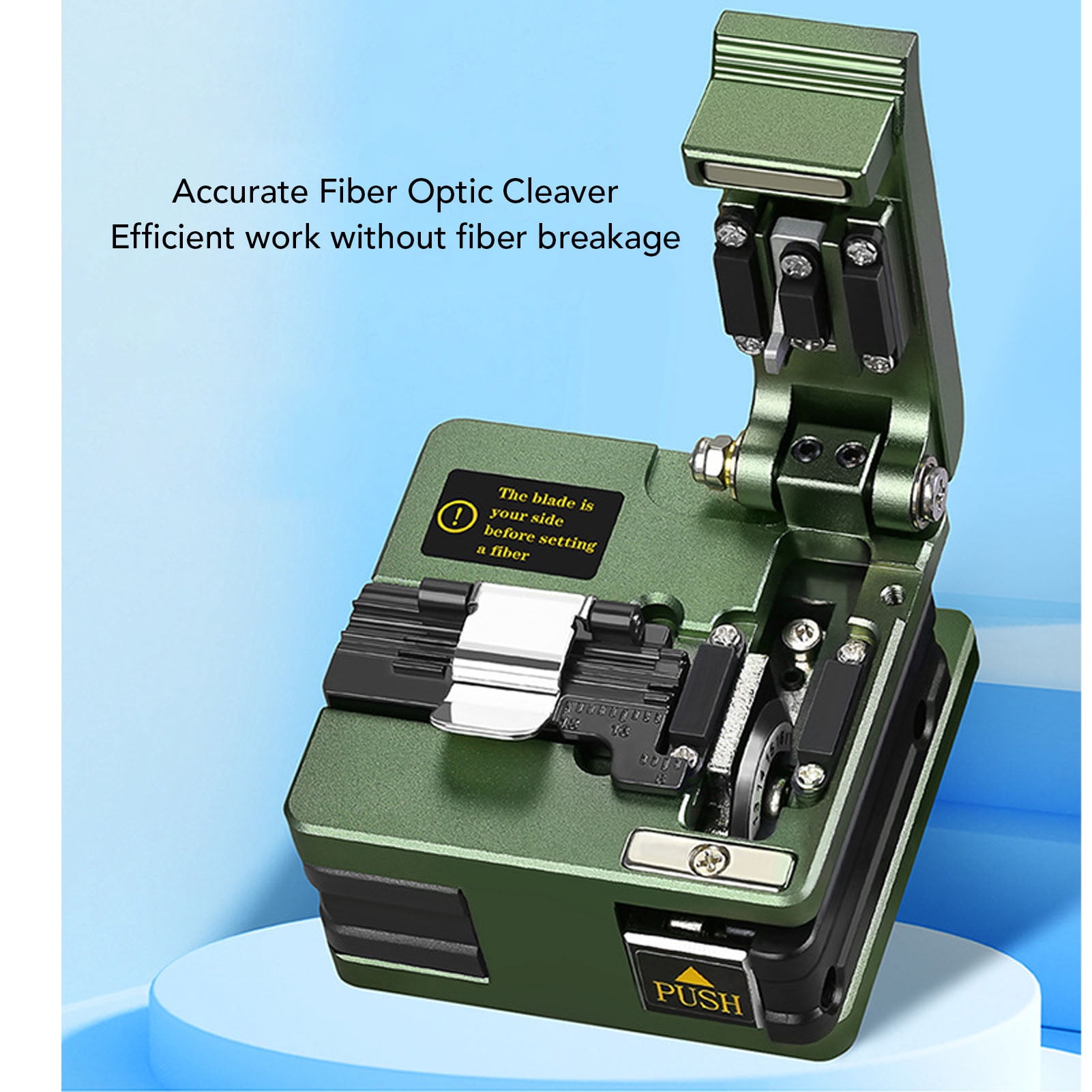 Yajisi Fiber Hot Melt Cutting Machine Optical Cleaver FTTH Wire Cutter Tool with 16 End Faces and 3 in 1 Fixture