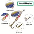 thumbnail image 2 of FORICOM 10 PCS Metal Lure Spinner with Two-Way Rotating Spoon System, Rooster Tail Fishing Lure with Flash Copper Body and Blade, Freshwater and Saltwater Blade Lure for Bass White Spotted Trout, 2 of 6