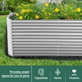 thumbnail image 5 of Land Guard 6x3x3ft Raised Garden Beds Rectangle Outdoor,Easy Assembly Durable Deep Raised Garden Bed,Galvanized Metal Planter Box for Vegetables,Starlight Silver, 5 of 7
