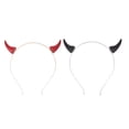 thumbnail image 1 of KAKOWELY 2 diademas de cuerno de demonio para disfraz de Halloween, accesorios de cosplay para mujer, 1 of 5
