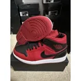 thumbnail image 1 of Ni - ke Air Jordan 1 Mid Reverse Bred" Gym Red Black White 554724-660 Size 9 Brand New, 1 of 5