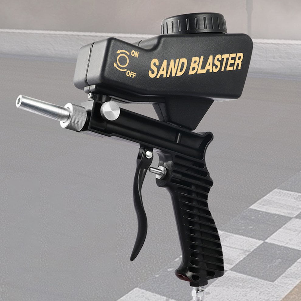 Sandblasting Gun Gravity Feed Anti-rust Protection Air Spot Sand Blaster 