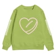 thumbnail image 3 of Emitonse Toddler Baby Girls Sweatshirts Football Sweatshirt For Girls Graphic Print Casual Long Sleeve Crewneck Fall Pullover Green,Size 6Y, 3 of 3