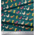 thumbnail image 3 of Soimoi Rayon Fabric Stripe & Dinosaur Kids Print Fabric by Yard 56 Inch Wide, 3 of 3