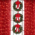 thumbnail image 6 of BrylaneHome Set of 3 Pre-Lit 16 inch Christmas Wreaths with 20 Warm Lights & Timer Function, Pre-Decorated, Cordless, No Outlet Required, 6 of 6