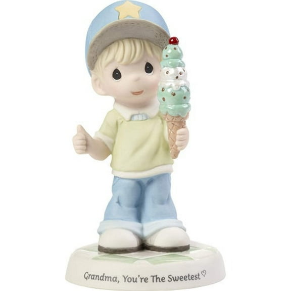 Precious Moments Grandma You're The Sweetest - Boy With Ice Cream Figurine #193017