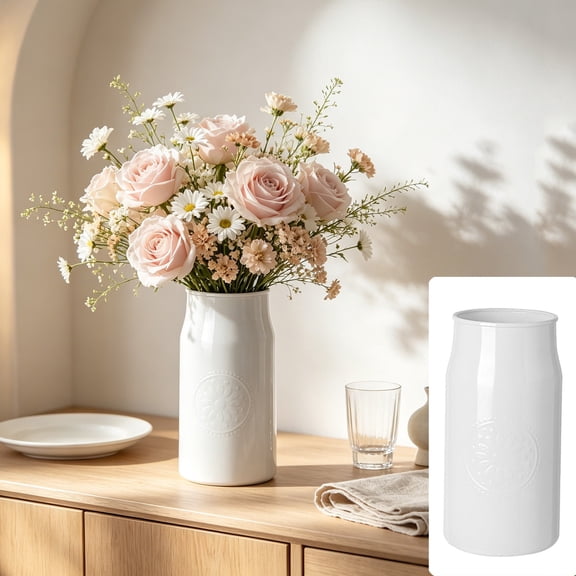 PONPRNGY 1 Pack Plastic Vases, Clear Acrylic Cylinder Vase, Small Plastic Vases for Centerpiece Flowers Home Table Wedding Decor