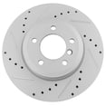 thumbnail image 4 of Geelife For BMW 330Ci 330i 330xi Z4 330 Z4 Drilled Slotted Front G-Coated Brake Rotor, 4 of 9