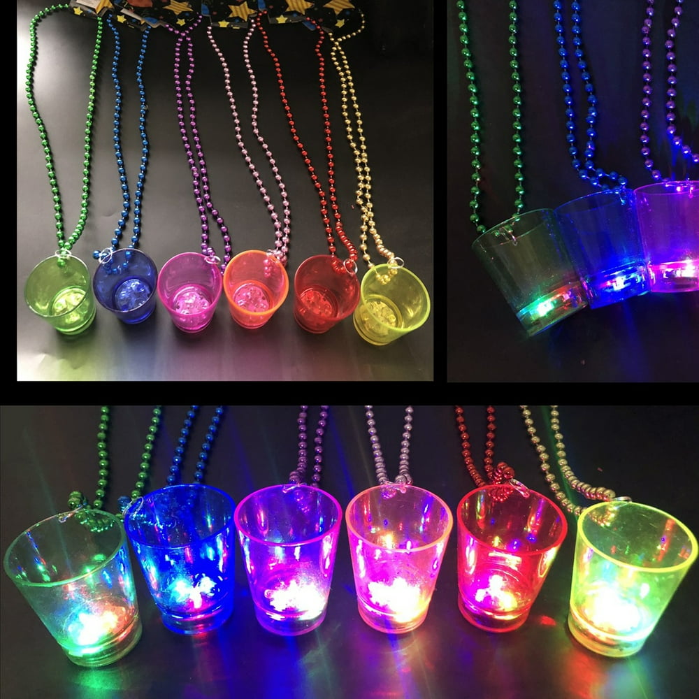 Flashing Shot Glasses New Years Light Up Necklaces Party Favors Happy NYE Eve Flashing LED 2020