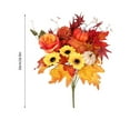 thumbnail image 2 of Fall Decor, Artificial Autumn Pumpkin Berry Flower Maple Plant Stems Picks Vase Decorations, for Home Harvest Holiday Thanksgiving Indoor, 2 of 3