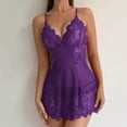 thumbnail image 5 of zuwimk Women Lace Sleepwear Boudoir Outfits Plus Size Purple,L, 5 of 5