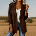 thumbnail image 2 of Jackets for Women Solid Color Spring Autumn Casual Button Down Long Sleeved Windbreaker Coat Fall Winter Track Jackets with Pockets 2026 Fall Coat Tops, 2 of 7