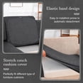 thumbnail image 4 of FLASHLUMI Stretch Outdoor Patio Sofa Cushion Covers, Elastic Full Wrapped Seat Cushion Slipcovers, Machine Washable Anti-Pilling Furniture Protector Covers, Dark Gray, 8 Pack, 4 of 6