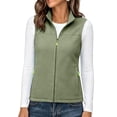 thumbnail image 5 of IUYRTFE Women's Lightweight Fleece Zip Up Vest Stand Collar Sleeveless Jacket with Pockets for Outdoor Warmth, 5 of 5