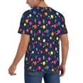 thumbnail image 2 of Hirioo Colored Balloons for Men's Baseball T-shirt Shirts Short Sleeve Casual Summer Button Stretch T Shirts,Size S-4XL-Medium, 2 of 7