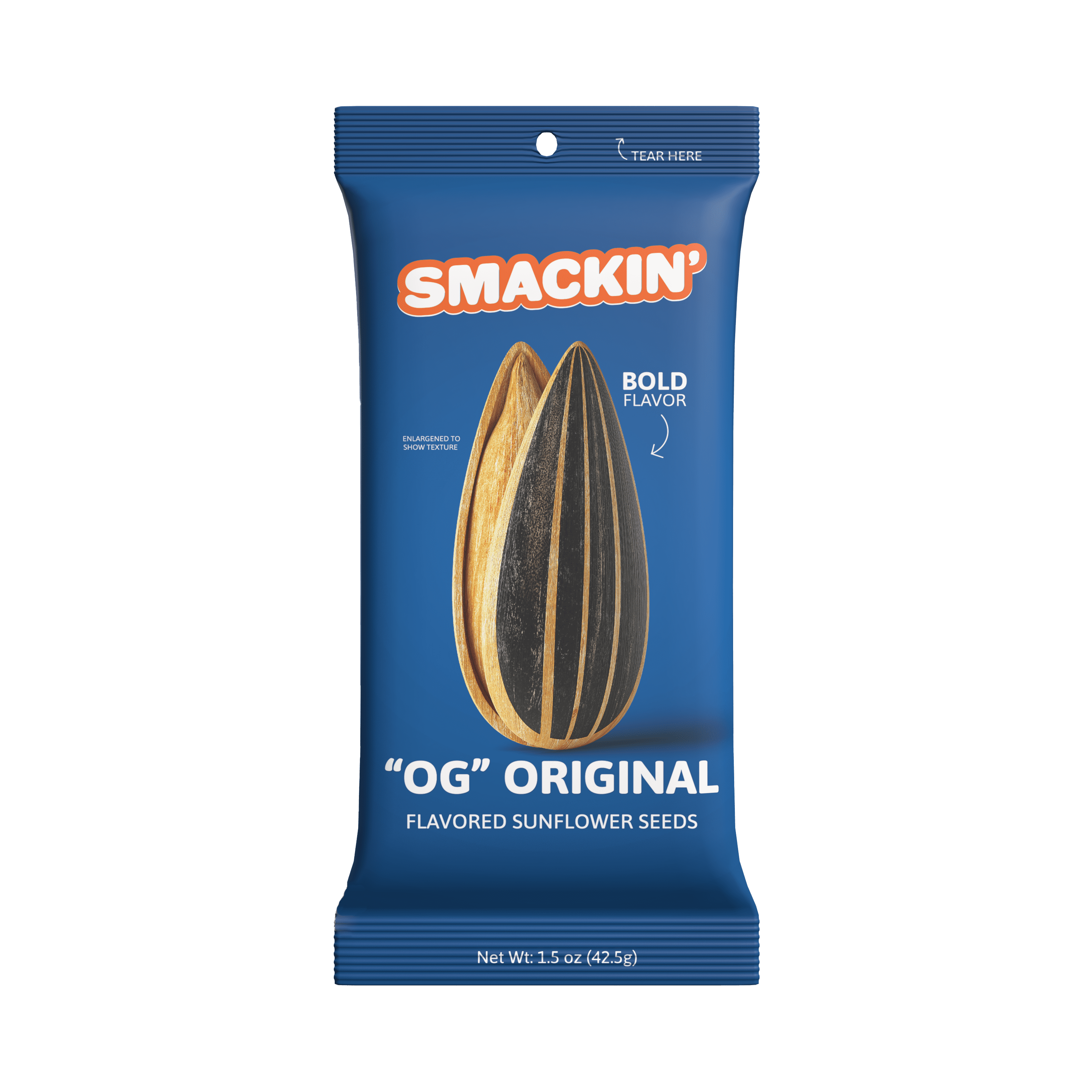 SMACKIN' Sunflower Seeds, Roasted Jumbo Small-Batch, American Made - Original. 1.5oz bags (54 Pack Bucket)