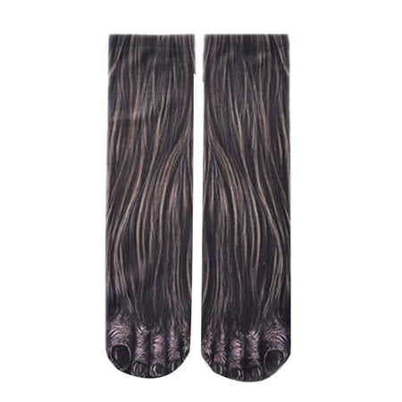 

SIEYIO 3D Print Animal Foot Socks 1 Pair Funny Digital Simulation Socks Unisex for Men Women Teens Halloween Christmas Costume Supplies