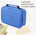 thumbnail image 3 of Large Pencil Case, Multi Compartment Storage Bag, Portable Shoulder Strap Pencil Holder Organizer, Durable 420D Cloth Material with Metal Zipper, 6 Compartments, Fits 72 Pencils and Accessories, 3 of 9