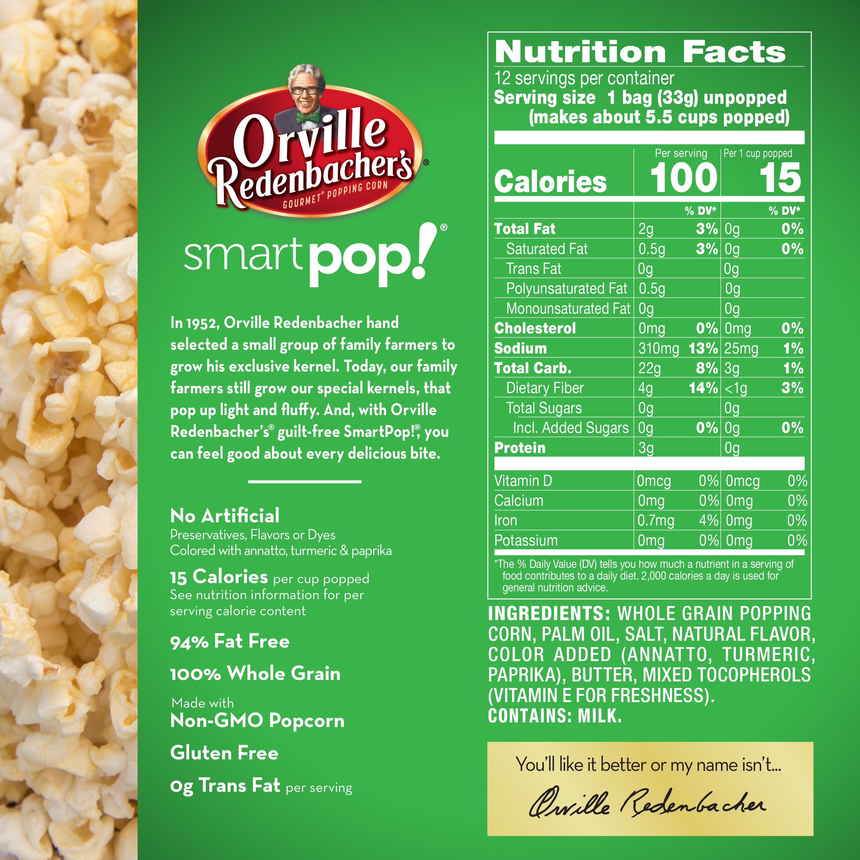 orville redenbacher popcorn ingredients