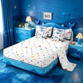 thumbnail image 3 of meiyoeat Whale Jellyfish Ocean Pattern 7-Piece Twin Bedding,Sea Animal Print Bedding Comforter Set For Girl,Reversible, 3 of 7