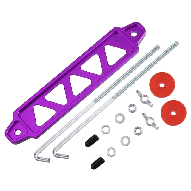 1 Juego Coche Batería Sujeción Soporte Kit con 8 Pulgadas J Pernos Púrpura