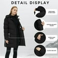 thumbnail image 4 of WenVen Women's Winter Coat Warm Puffer Jacket Hooded Winter Jacket with Hood Black L, 4 of 8