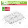 thumbnail image 3 of EcoQuality 6 Compartment Clear Hinged Muffin Clamshell Container, Disposable Takeout Tray 9.56 x 6.93 inch for Muffins, Cupcakes, Desserts, Catering, Restaurant, Food Packaging (150), 3 of 4